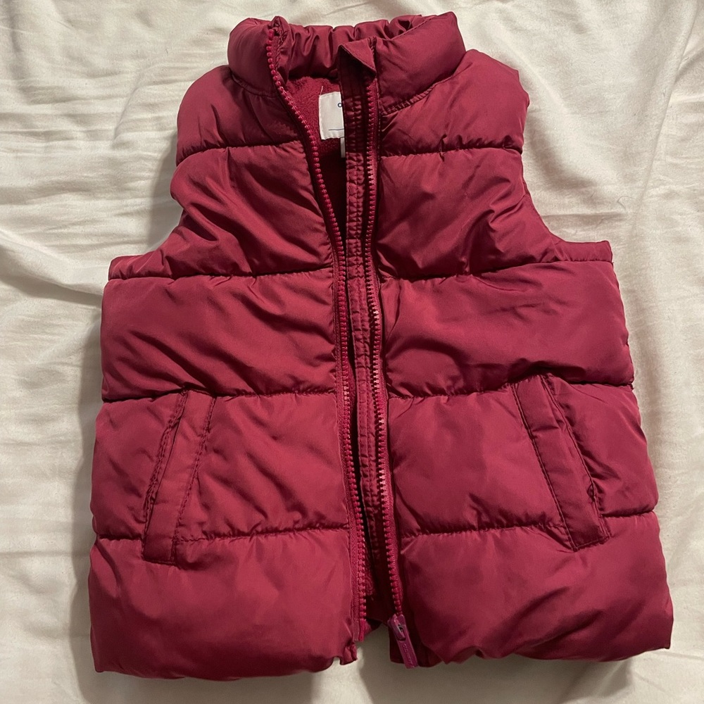 Girls 5T Puffer Vest (Maroon)